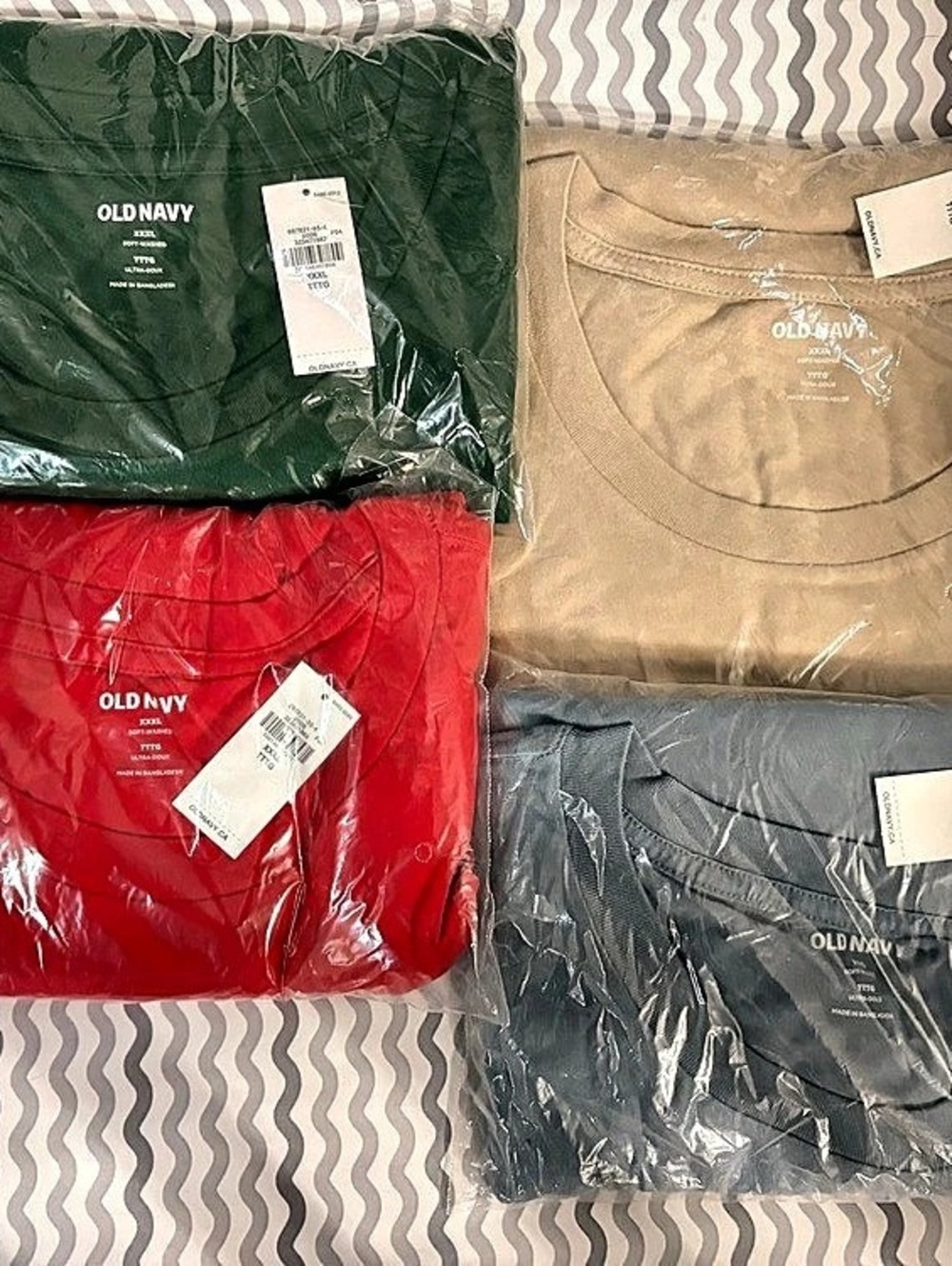 OLD NAVY Soft-Washed Crew-Neck T-Shirt 4-Pack XXXL